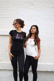 I Love WI Rhinestone Baseball Tee