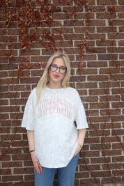 Wisconsin Rhinestone Camo Oversized Tee