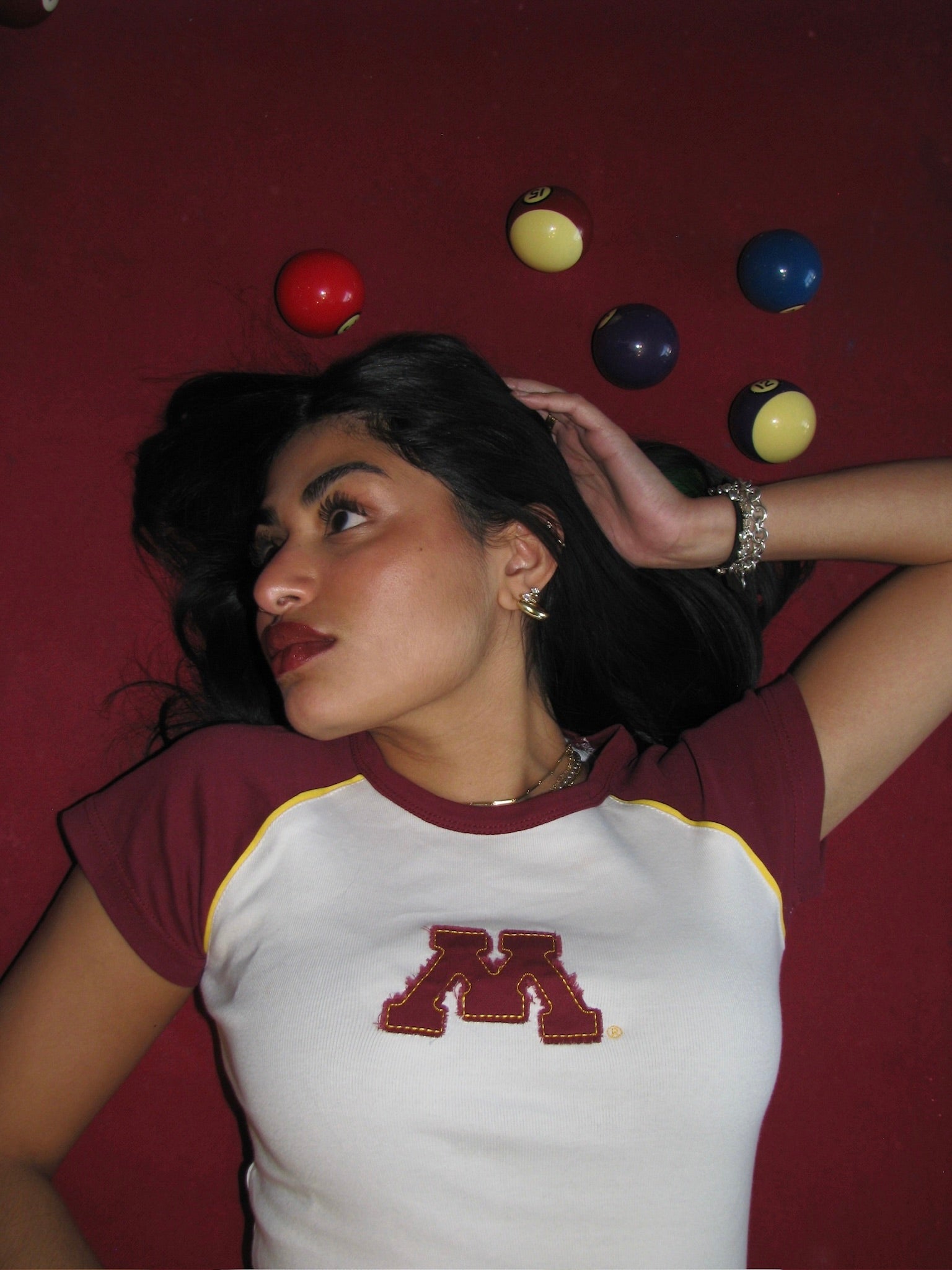 Minnesota Embroidered Raglan Tee