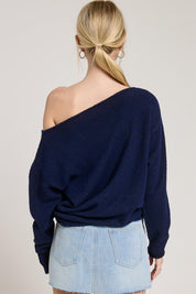 Off Shoulder Knit Sweater