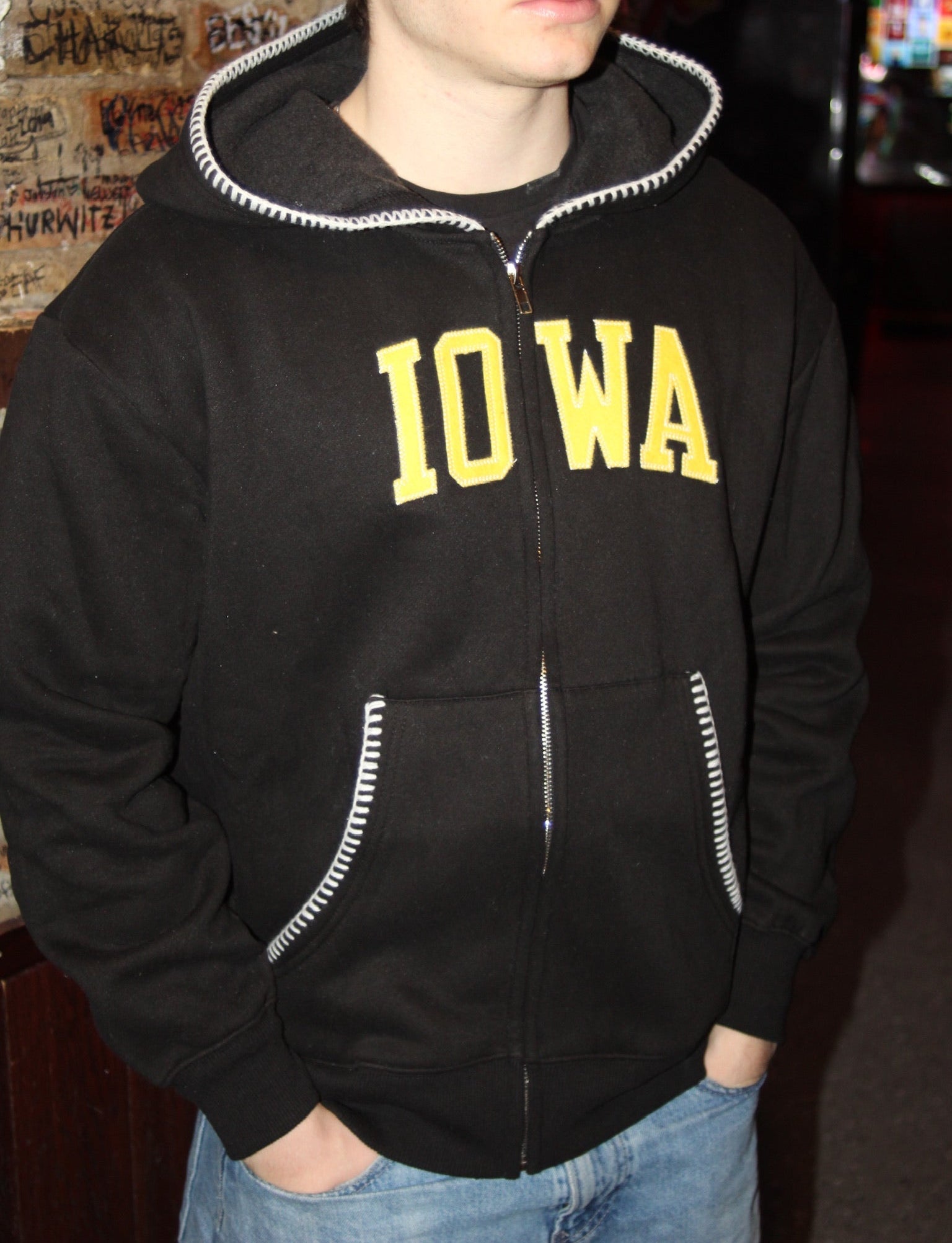 Iowa Whipstitch Full Zip Hoodie