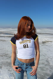 Marquette Raglan Baby Tee
