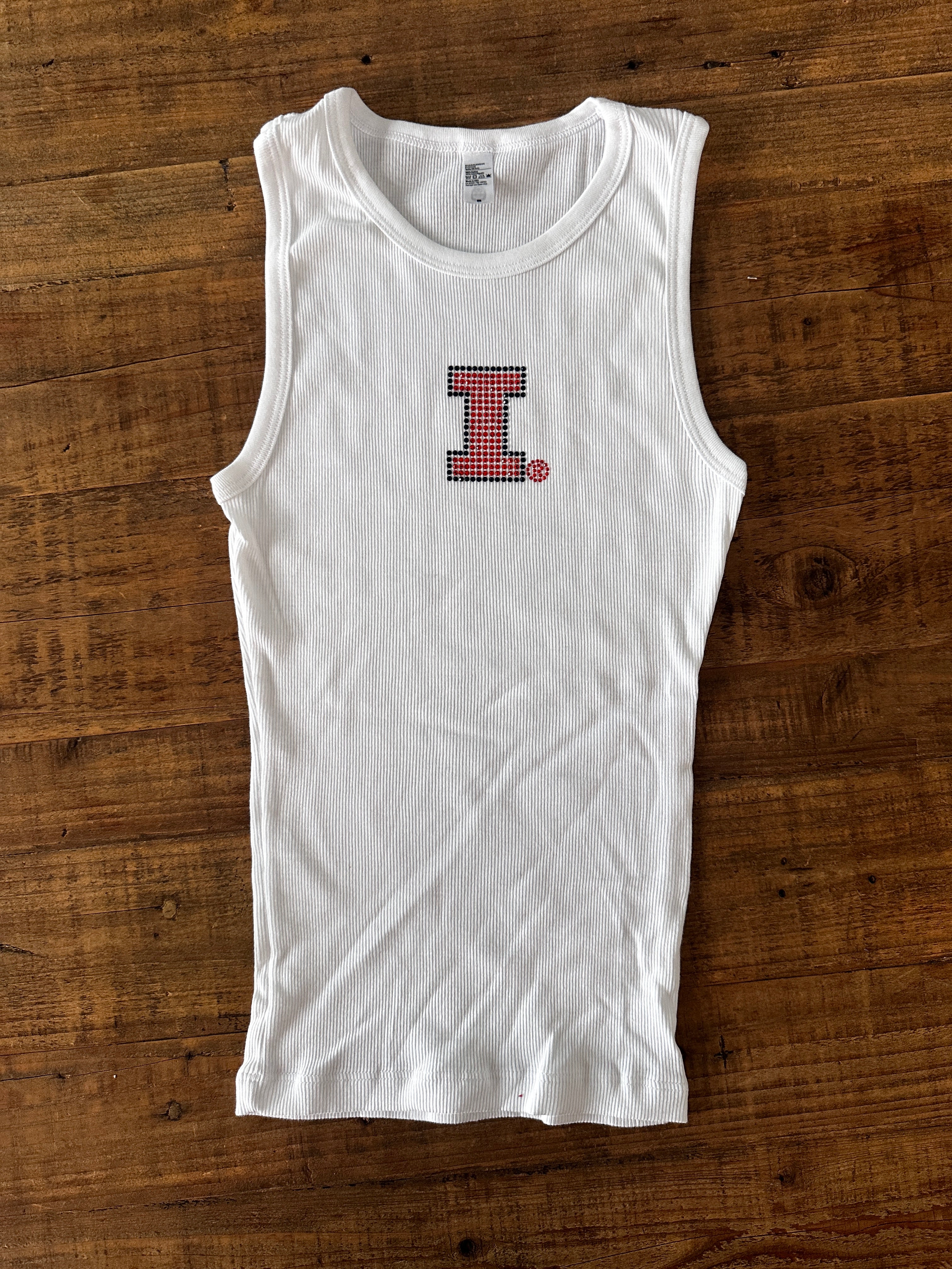 Illinois Rhinestone Gym Tank