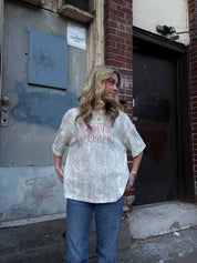 Wisconsin Rhinestone Camo Oversized Tee