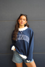 Illinois Two Tone Mock Neck
