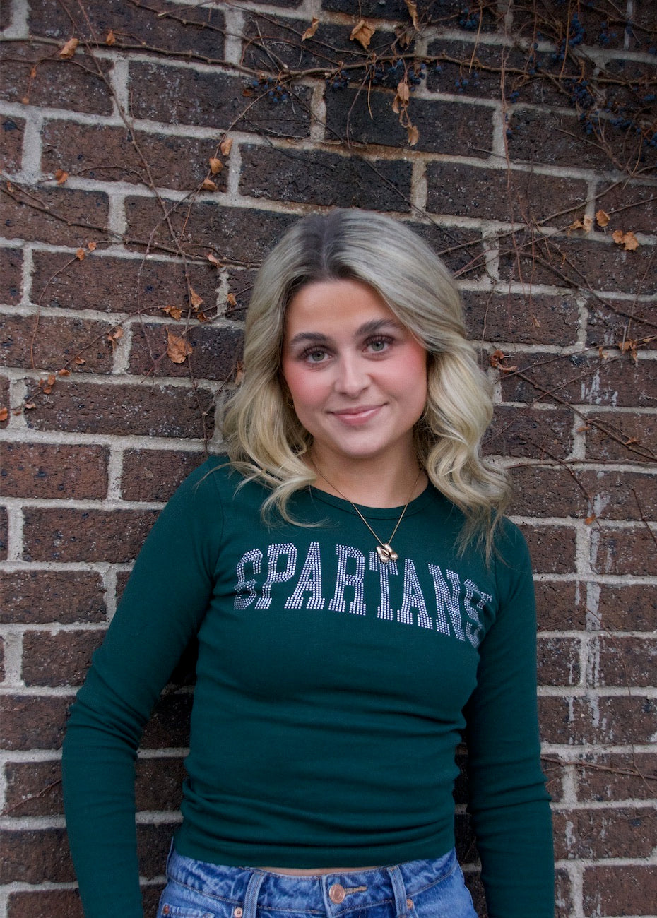 Spartans Rhinestone Freshman Long Sleeve