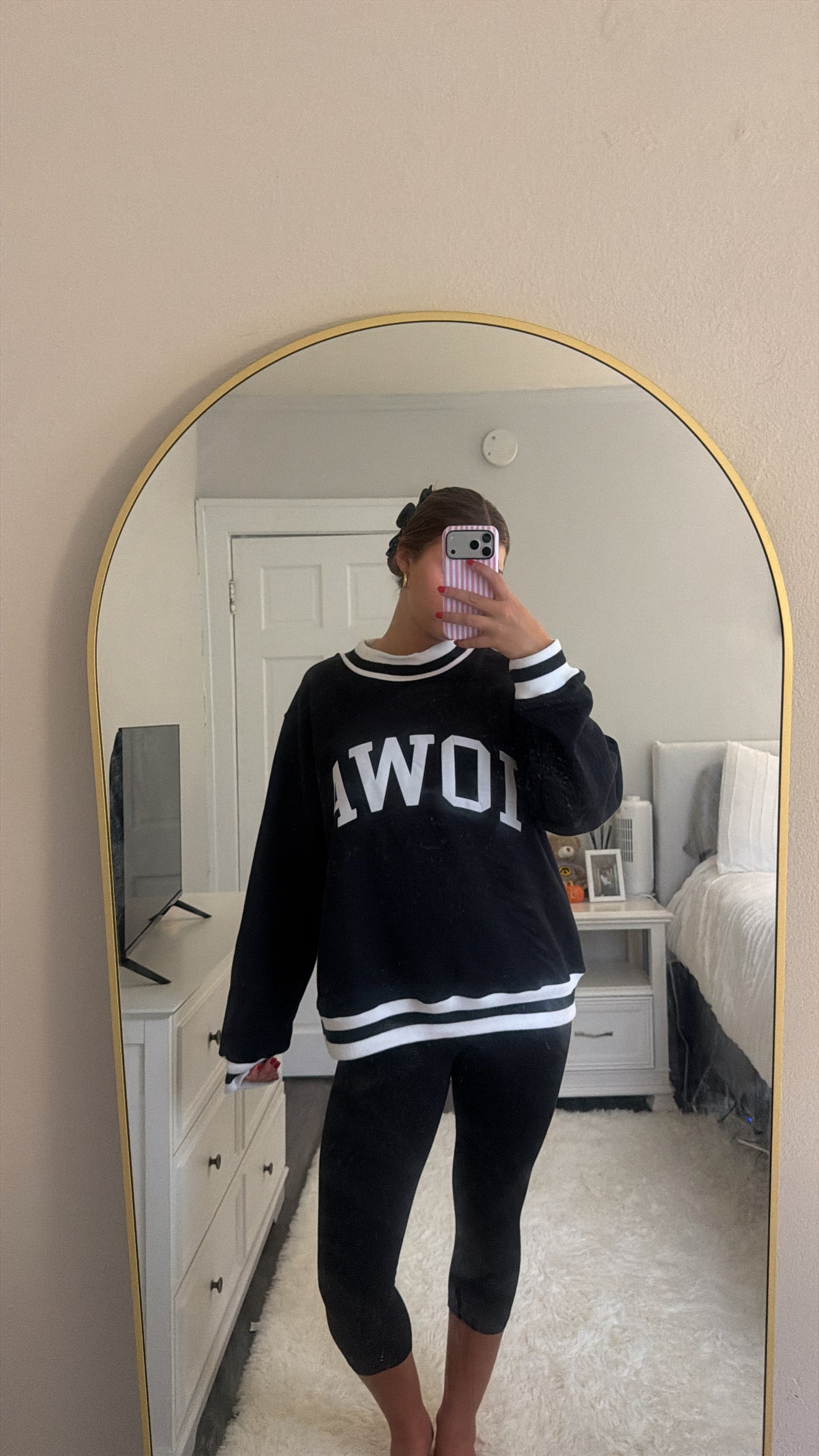 Iowa Stripe Mock Neck