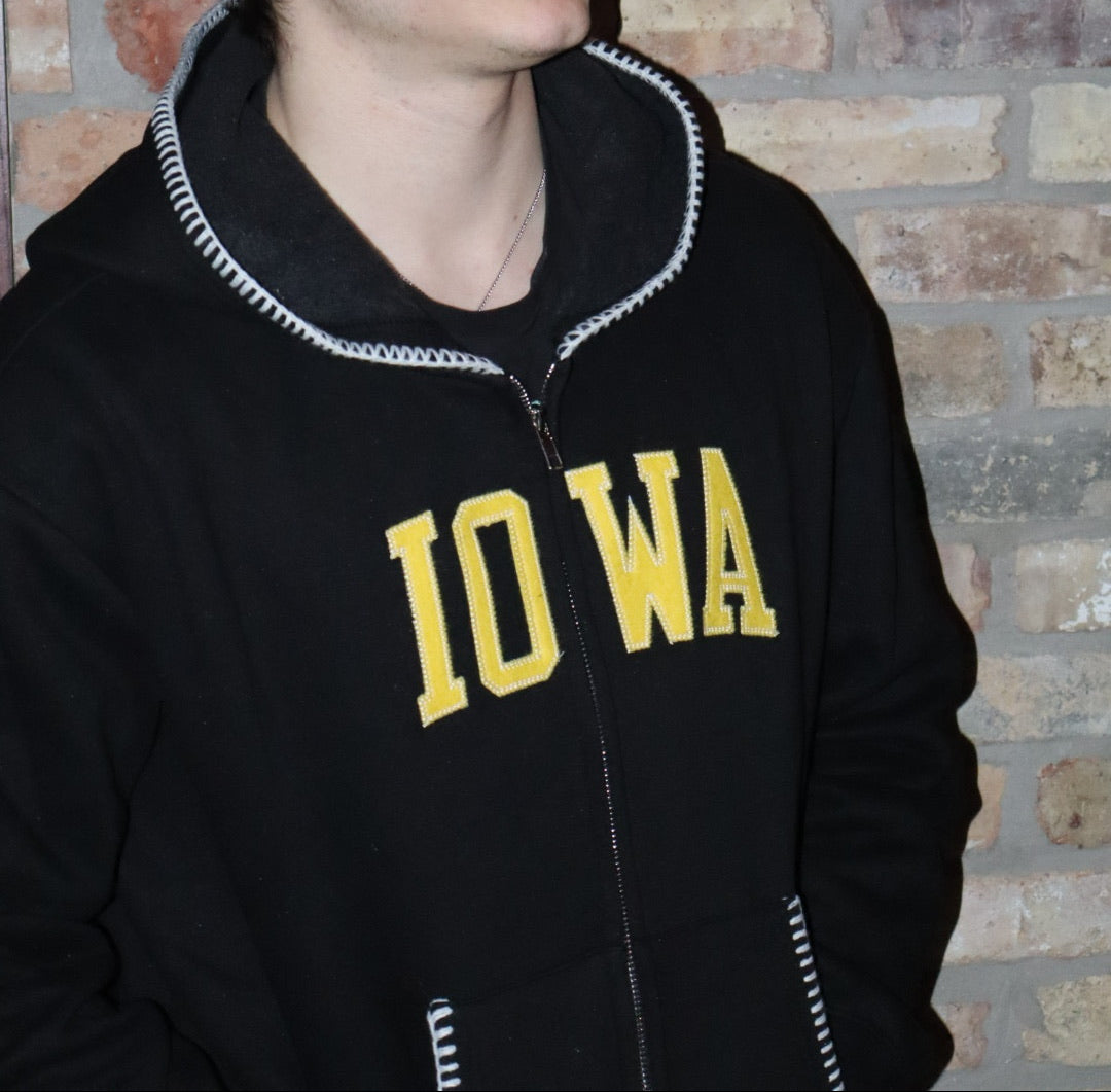 Iowa Whipstitch Full Zip Hoodie