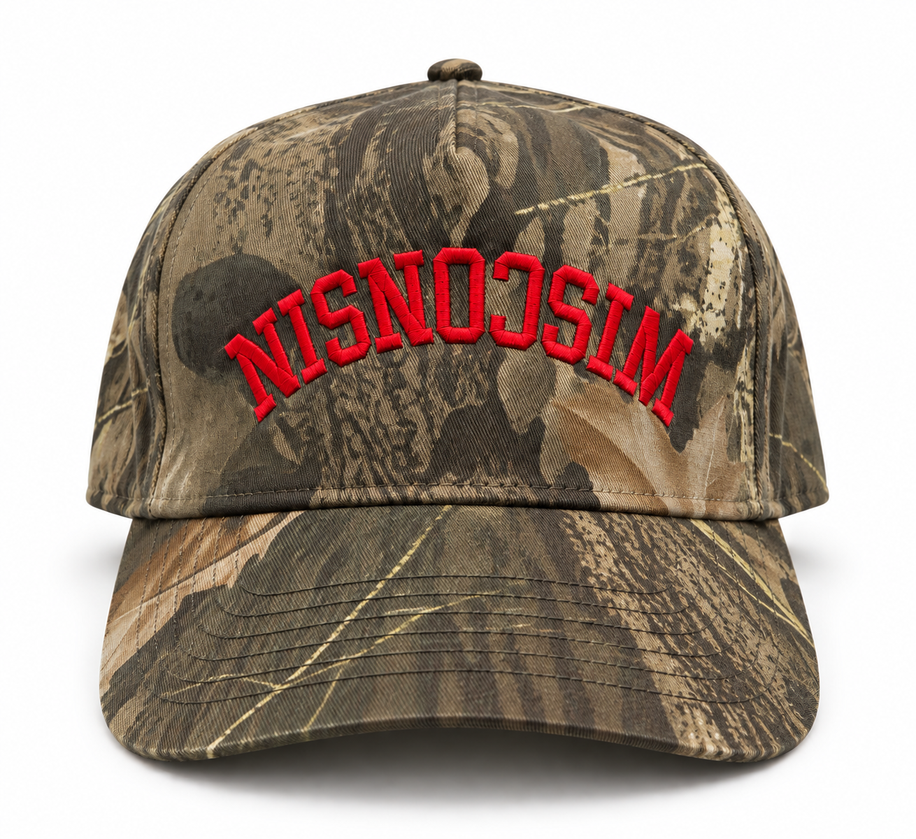 Wisconsin Upside Down Camo Cap