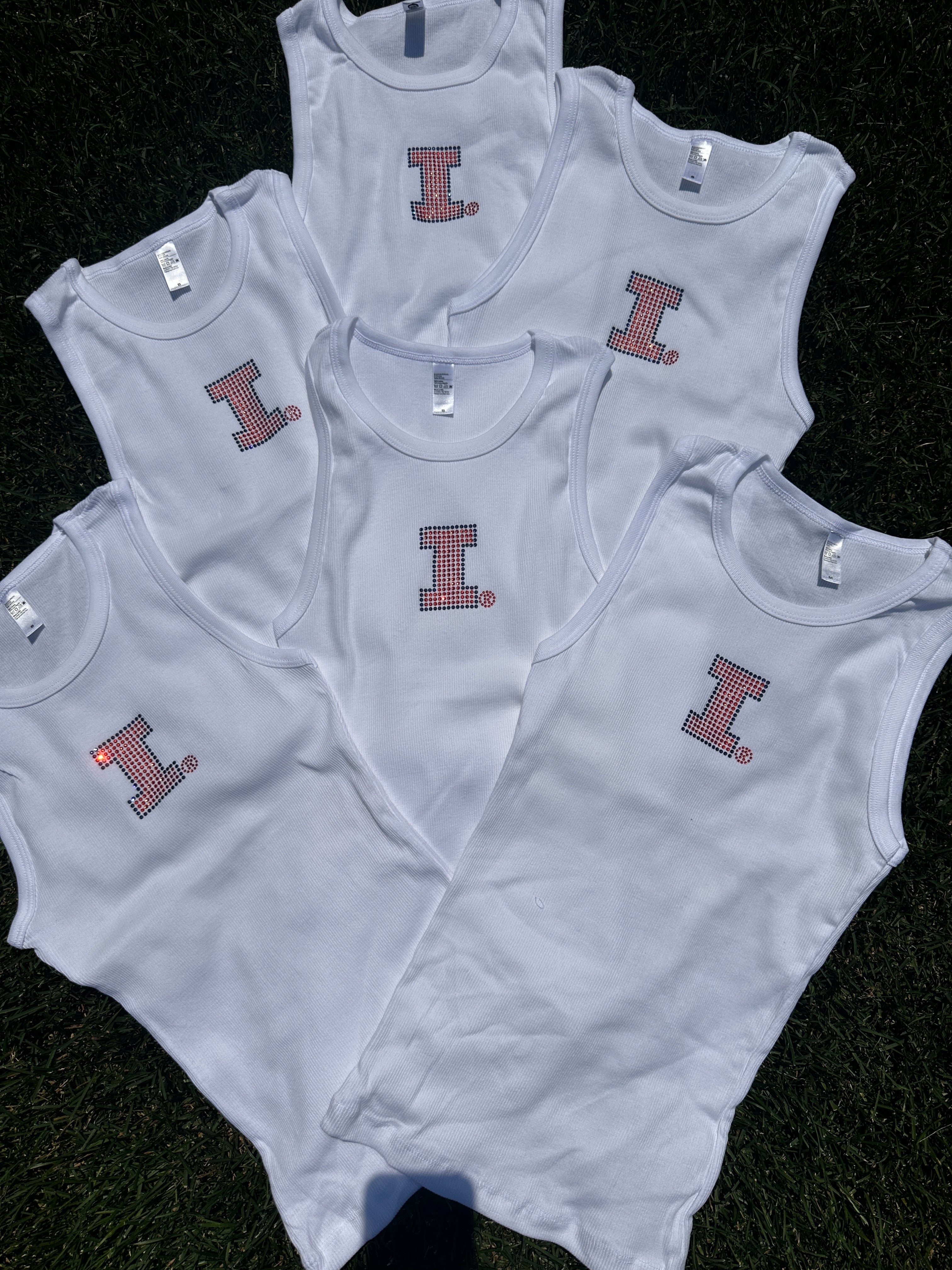 Illinois Rhinestone Gym Tank