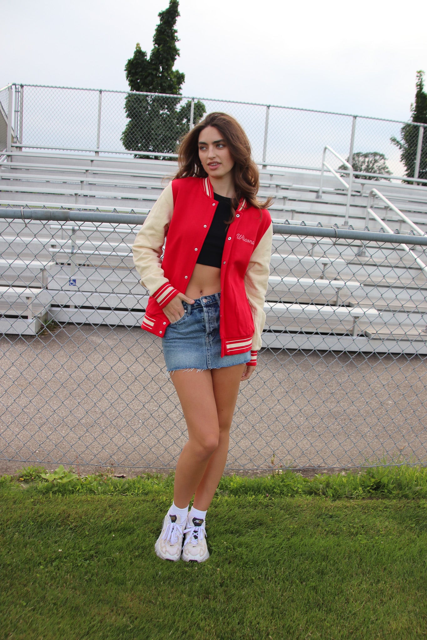 Wisconsin Fleece Letterman Jacket