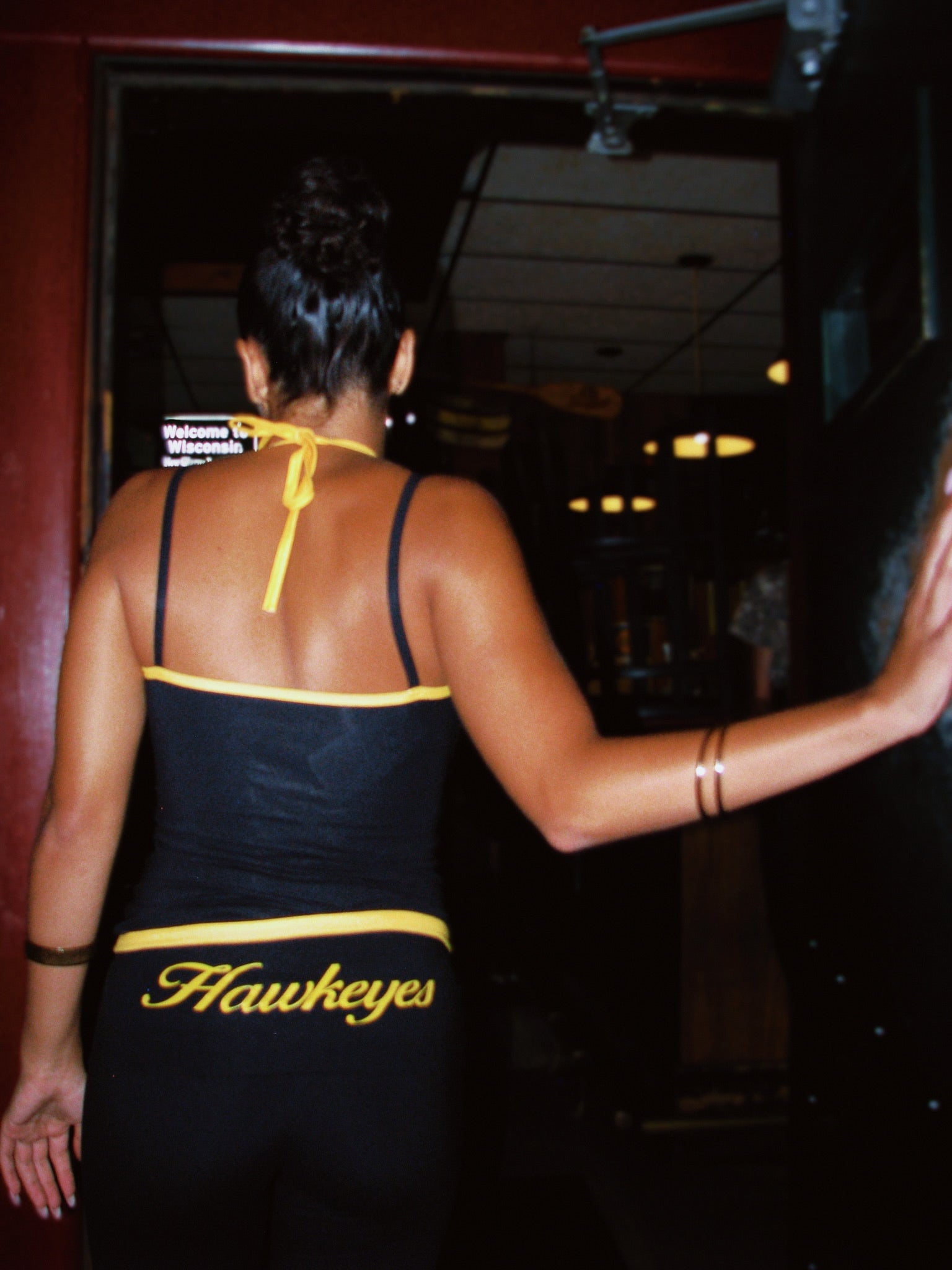 Hawkeyes Fold Over Yoga Pants