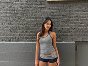 Michigan Stripe Halter Top