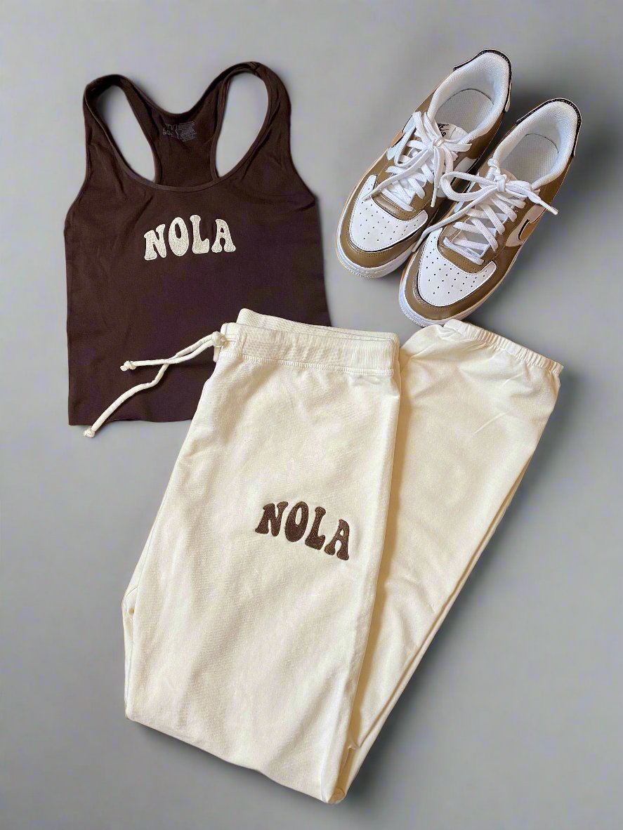 Brown Nola Embroidered Cami