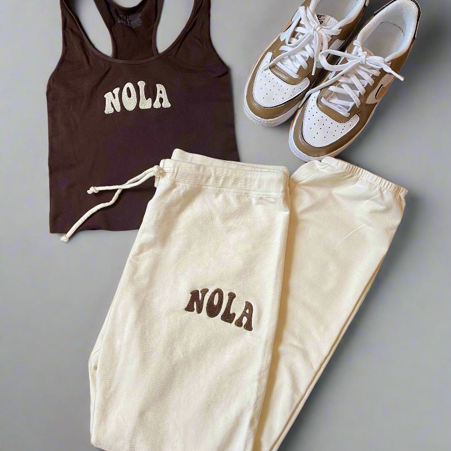 Brown Nola Embroidered Cami