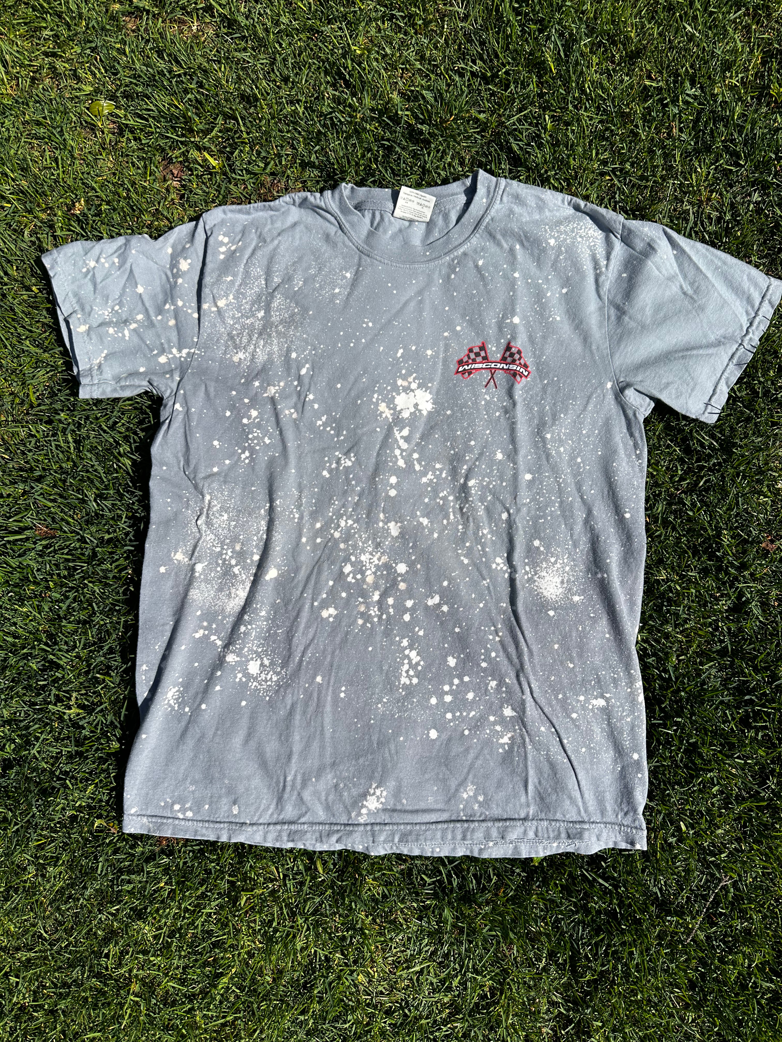 Wisconsin Race Team Bleach Dyed Tee