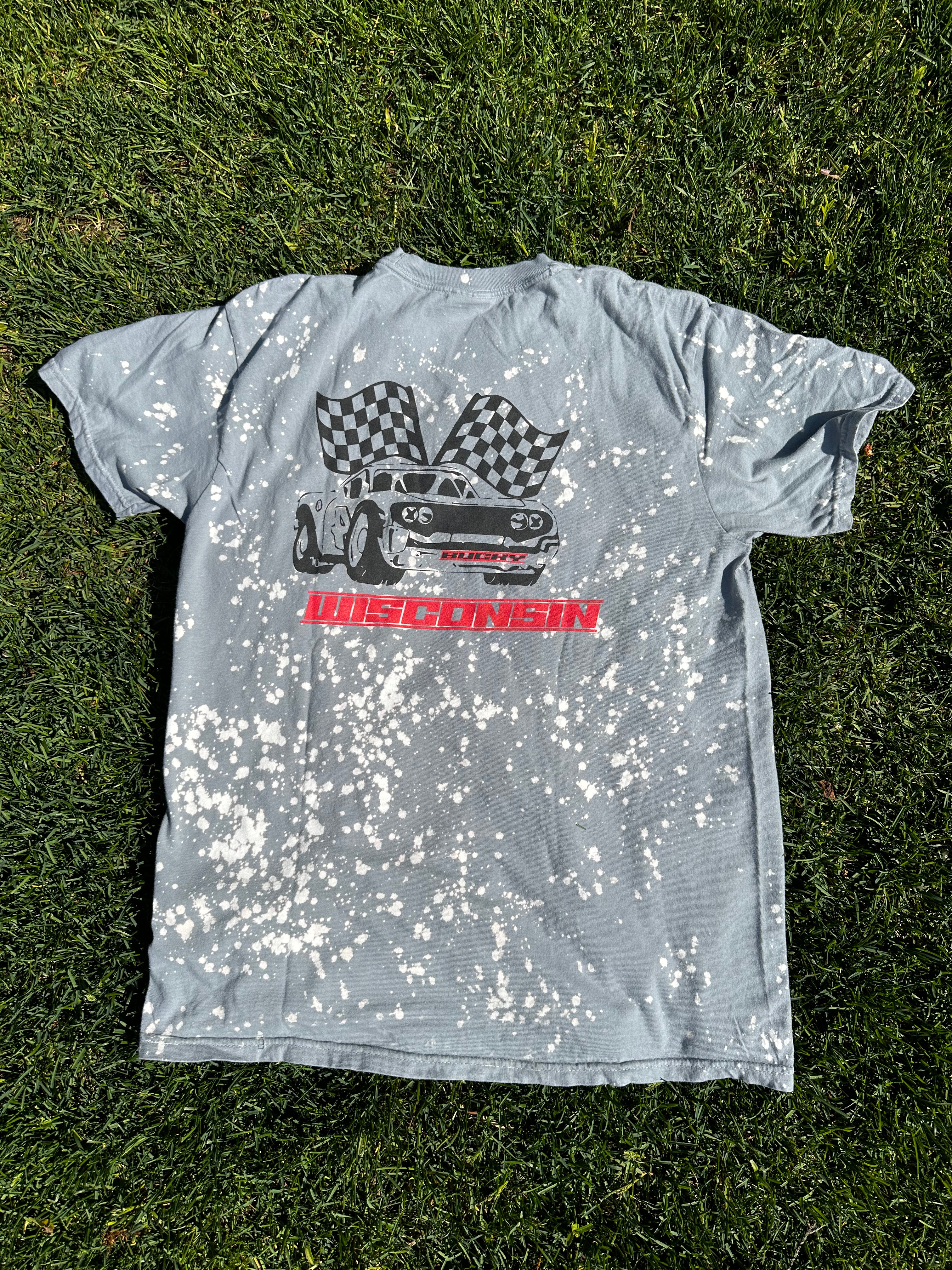 Wisconsin Race Team Bleach Dyed Tee