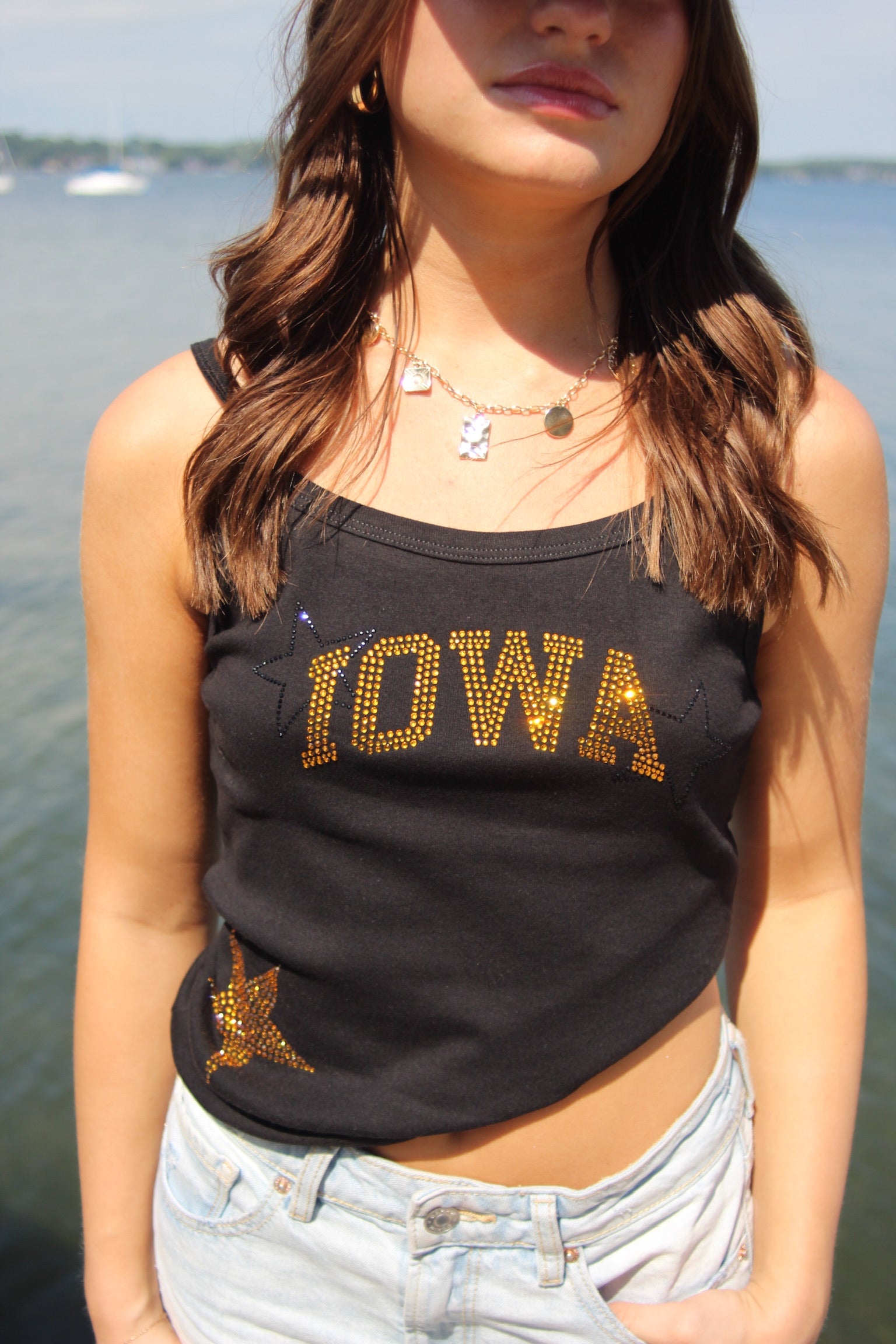 Iowa Star Rhinestone Everyday Tank