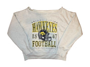 Iowa Football Off Shoulder Crew