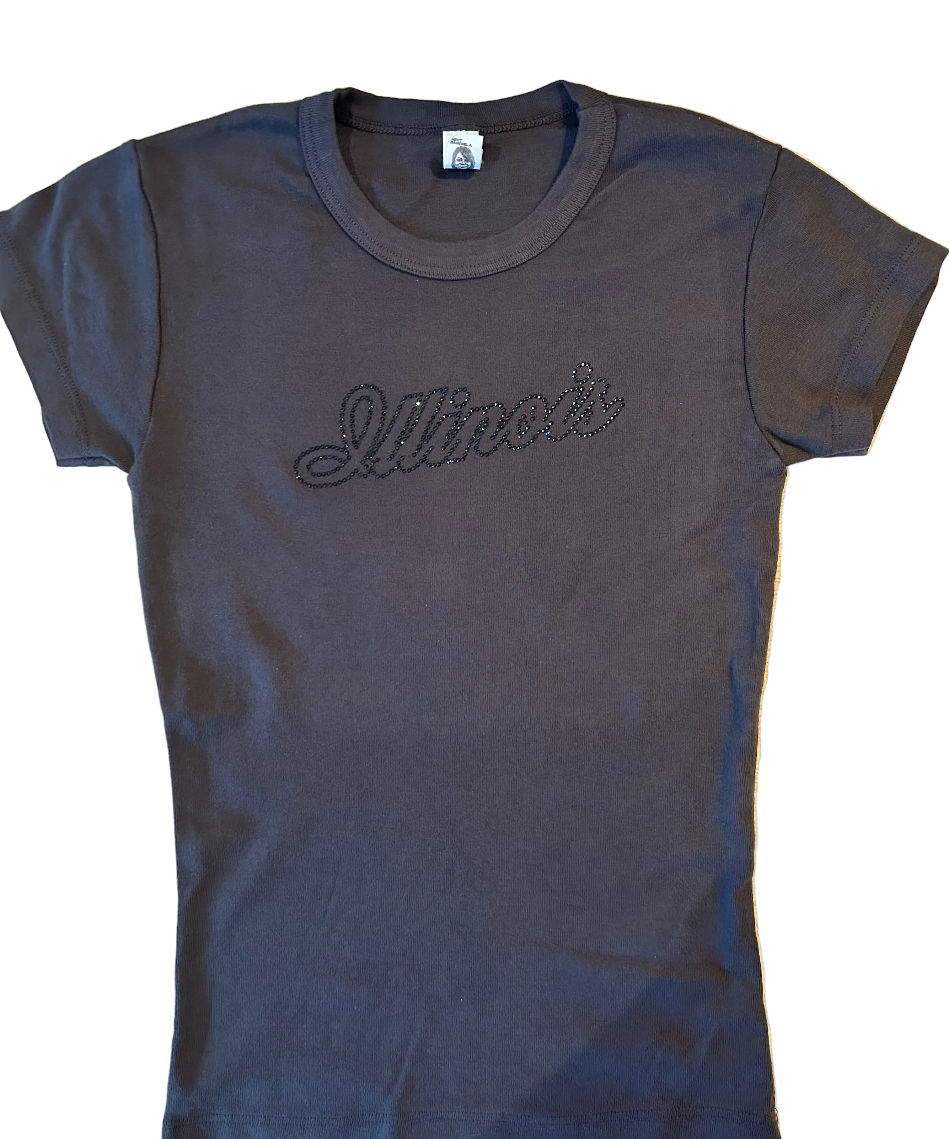 Illinois Script Rhinestone Heritage Tee