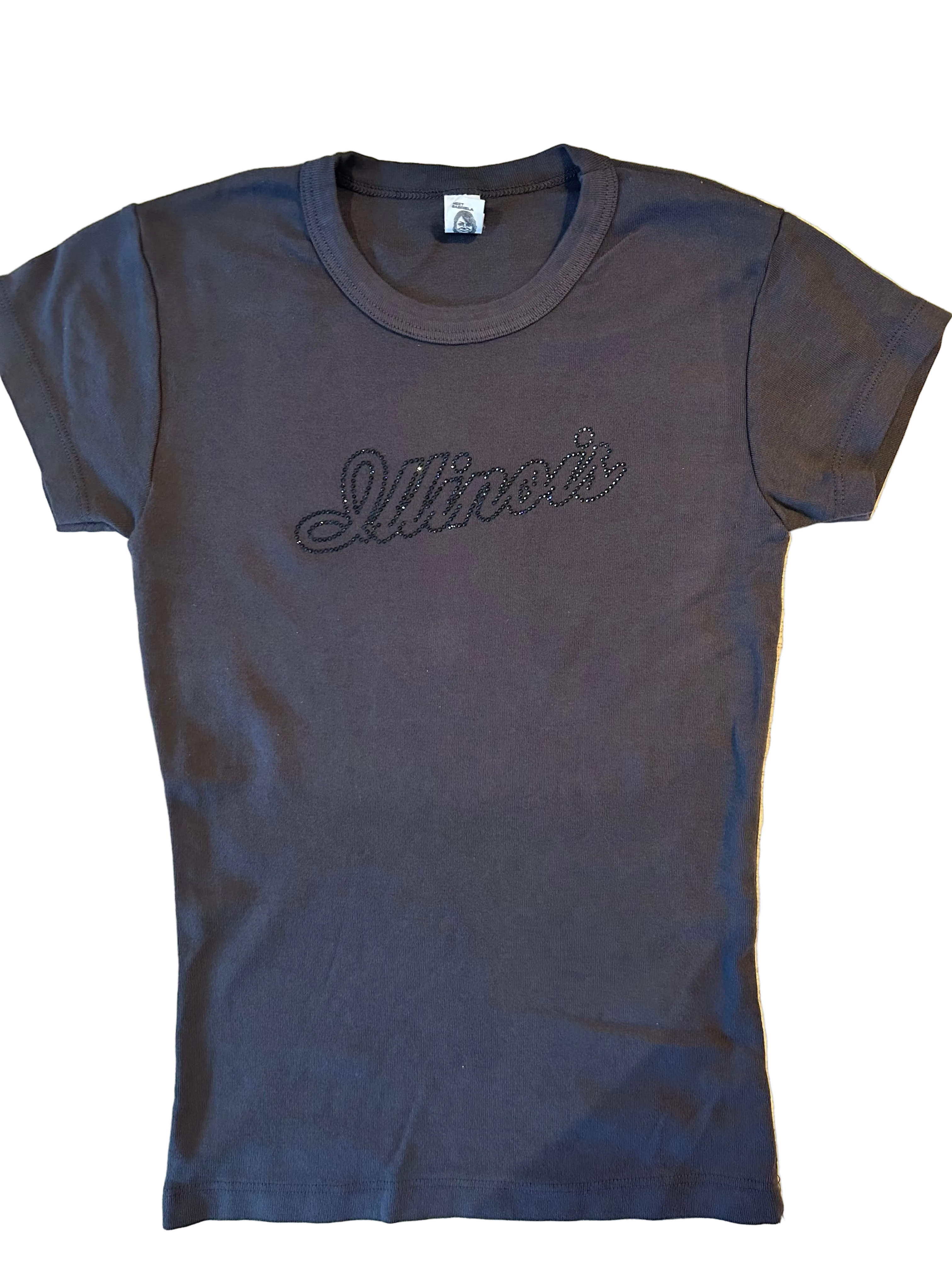Illinois Script Rhinestone Heritage Tee
