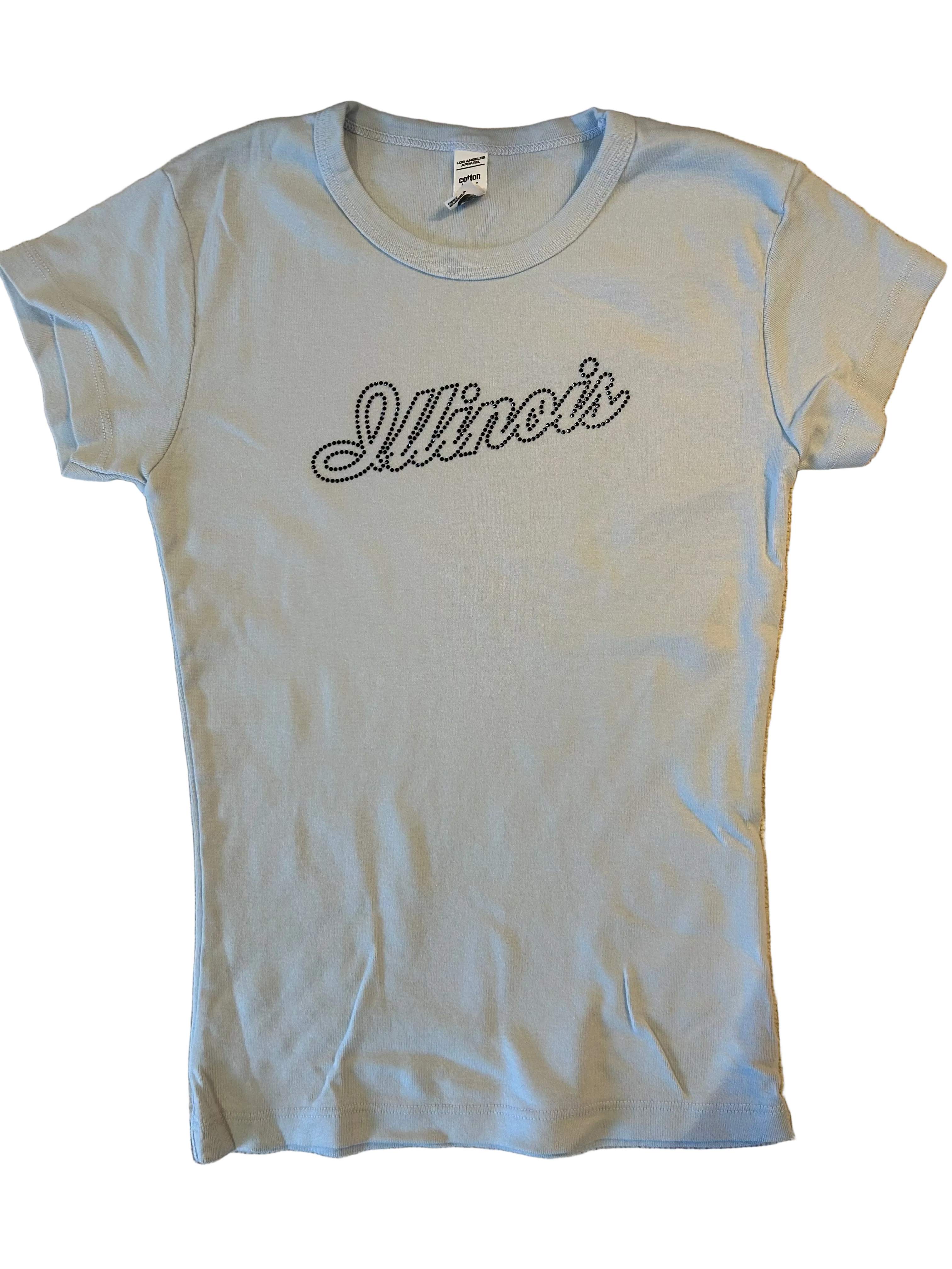 Illinois Script Rhinestone Heritage Tee