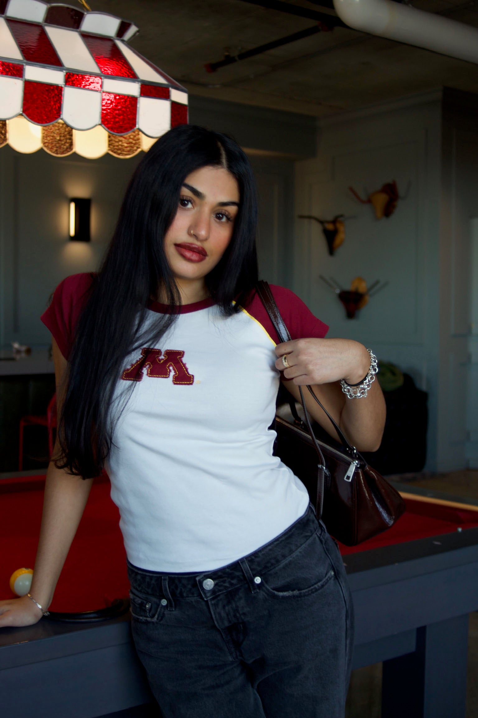 Minnesota Embroidered Raglan Tee