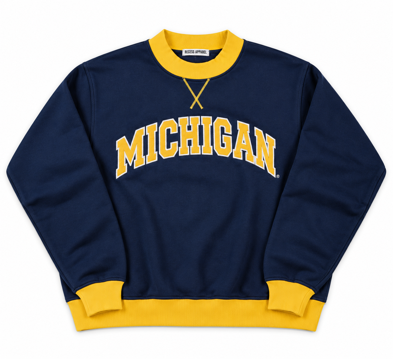 Michigan Two Tone Mock Neck