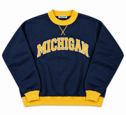 Michigan Two Tone Mock Neck