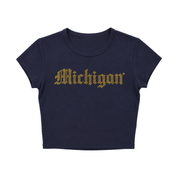 Michigan Rhinestone Freshman Tee