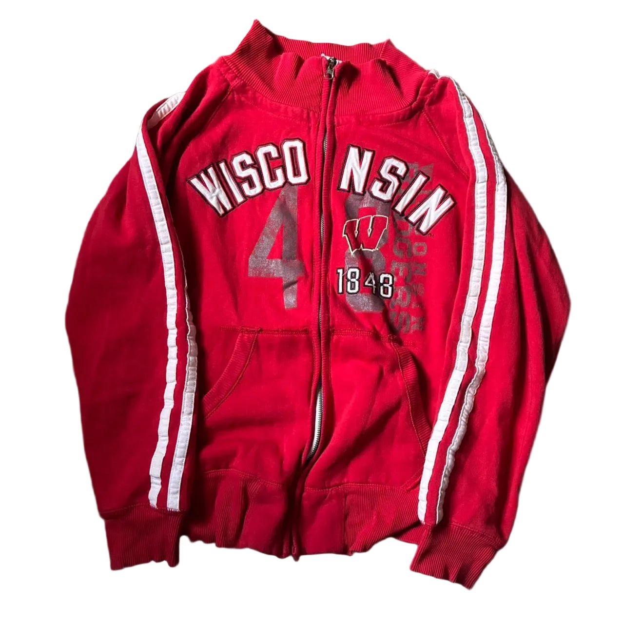 Vintage Wisconsin Fleece Track Jacket