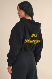 Iowa Hawkeyes Crop Full Zip
