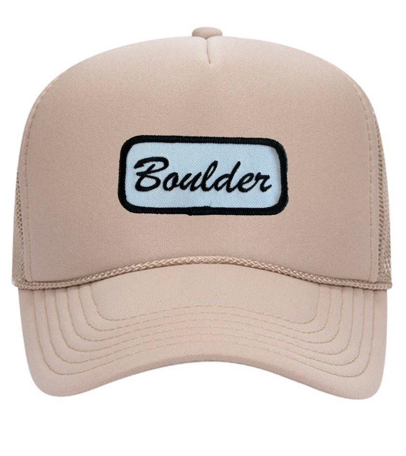 Boulder Name Plate Trucker