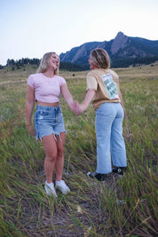 Boulder Rhinestone Crop Tee