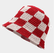 Crochet Checkered Bucket Hat