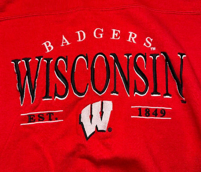 Vintage Wisconsin Lee Red Crewneck