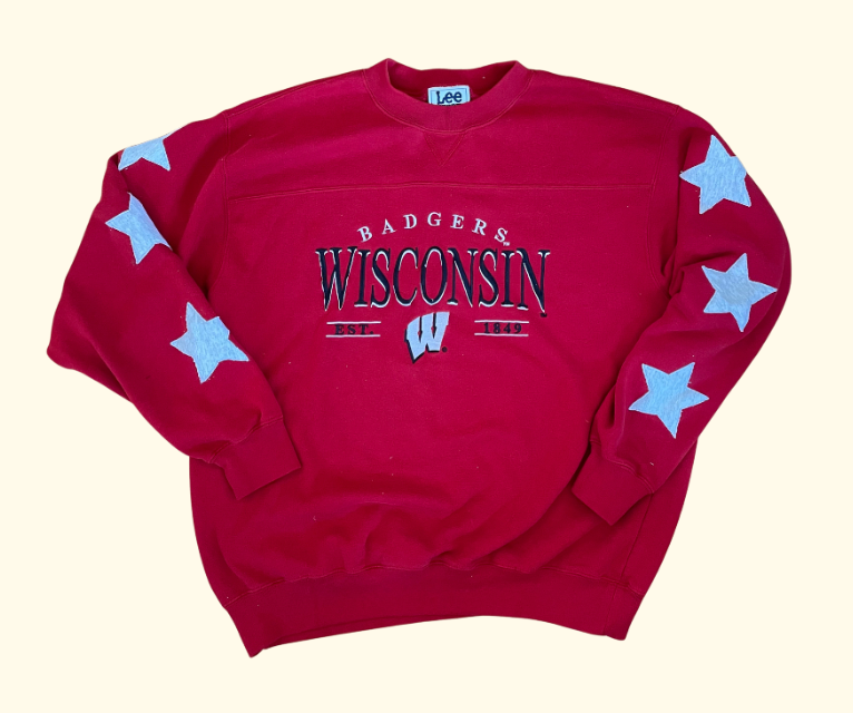 Vintage Wisconsin Lee Red Crewneck