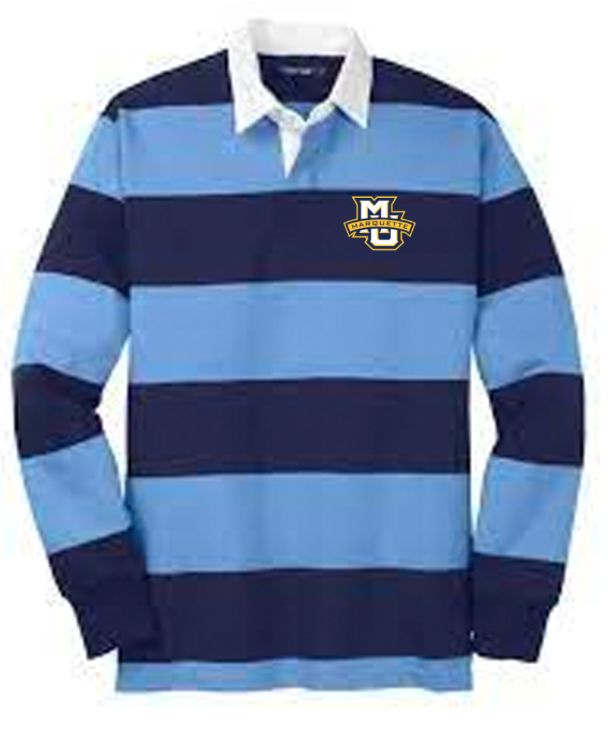 Marquette Striped Rugby Polo