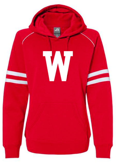 W Stripe Sleeve Hoodie