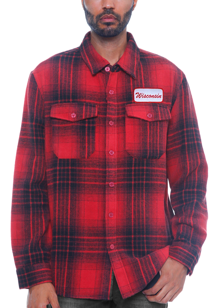 Wisconsin Name Plate Flannel