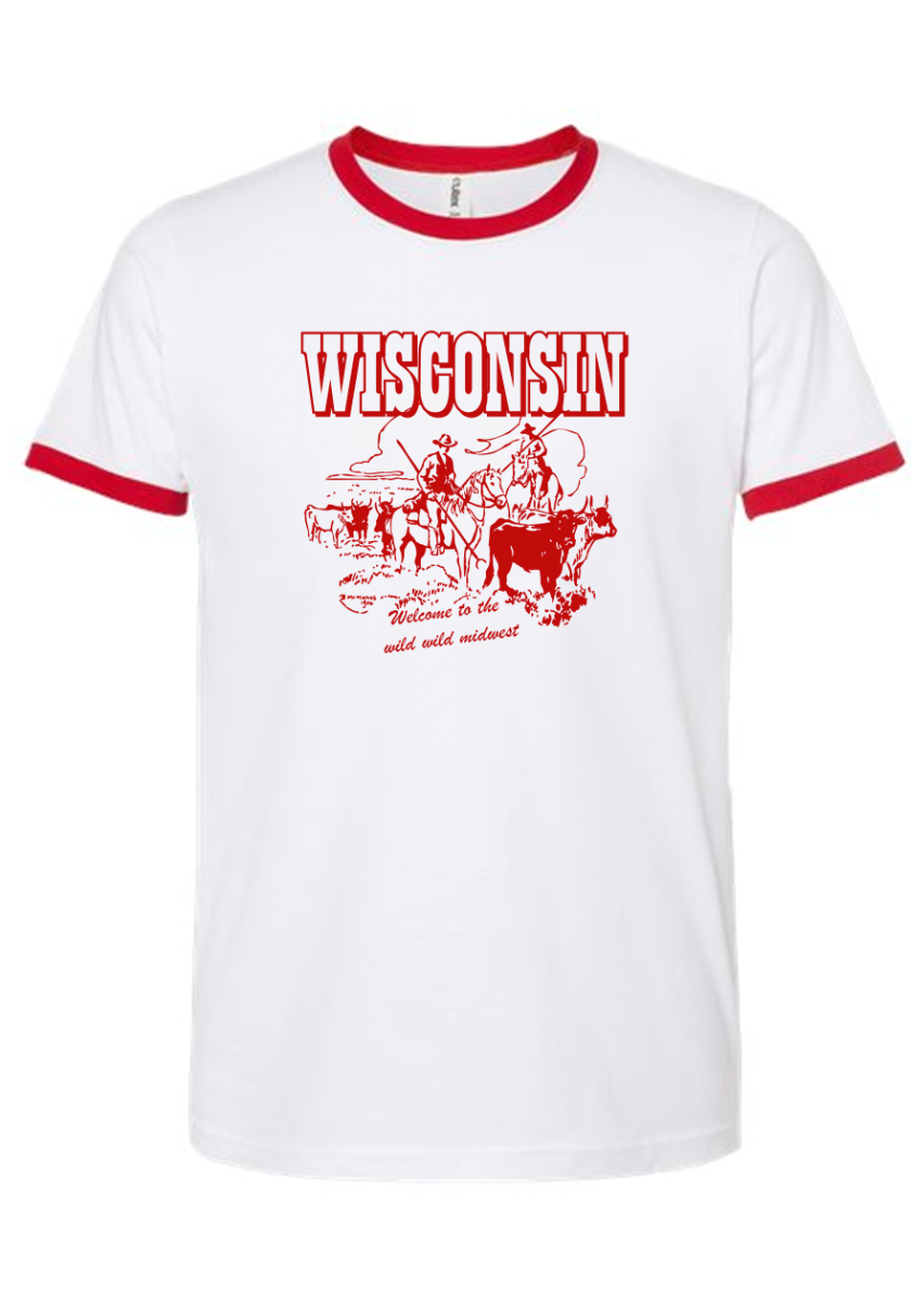 Wisconsin Wild West Ringer Tee