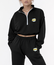 Iowa Burst Cropped Half Zip