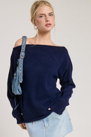 Off Shoulder Knit Sweater