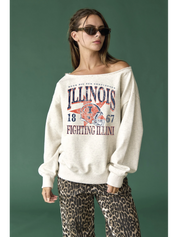 Illinois Football Off Shoulder Crew