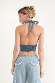 Denim Halter Top