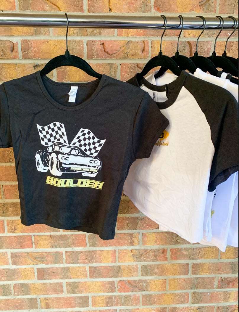 Boulder Race Car Baby Tee