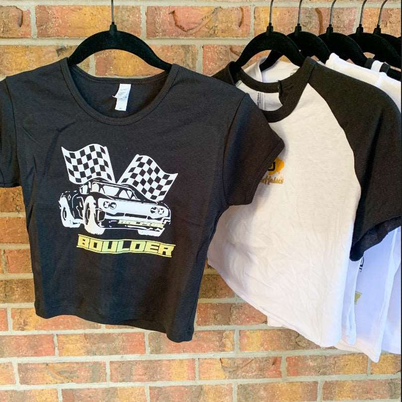 Boulder Race Car Baby Tee