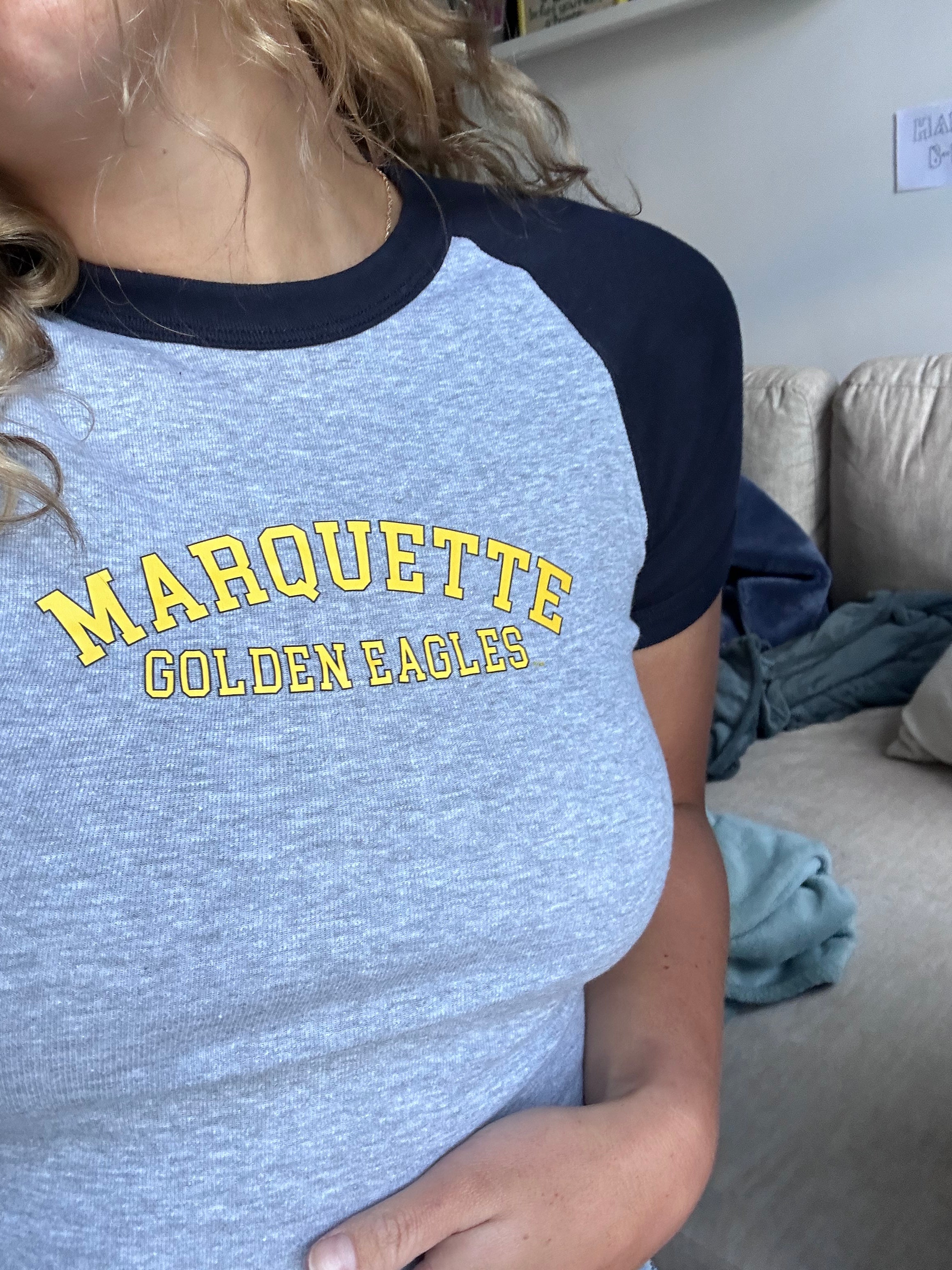 Marquette Crop Dugout Tee