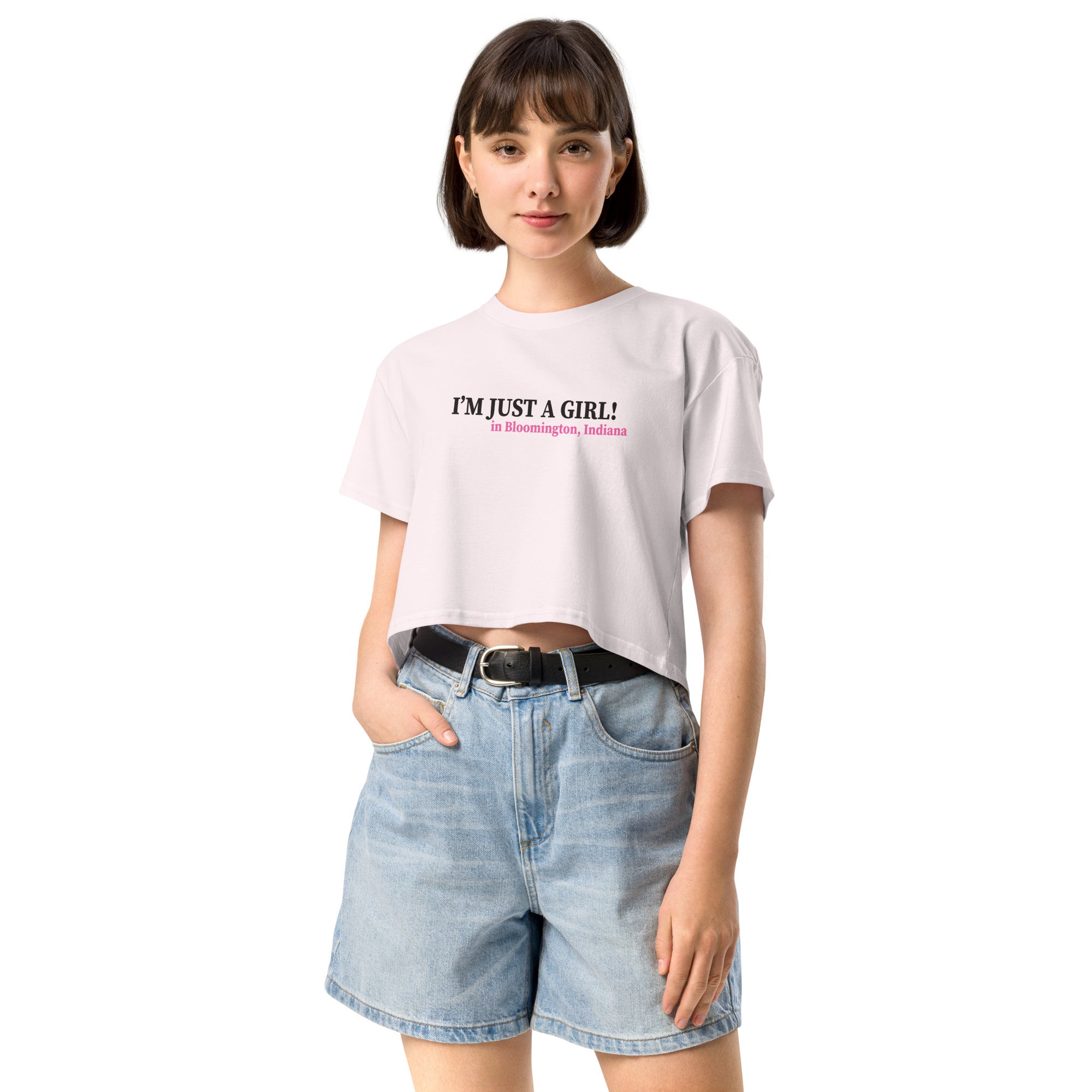 Just a Girl Bloomington Crop Tee