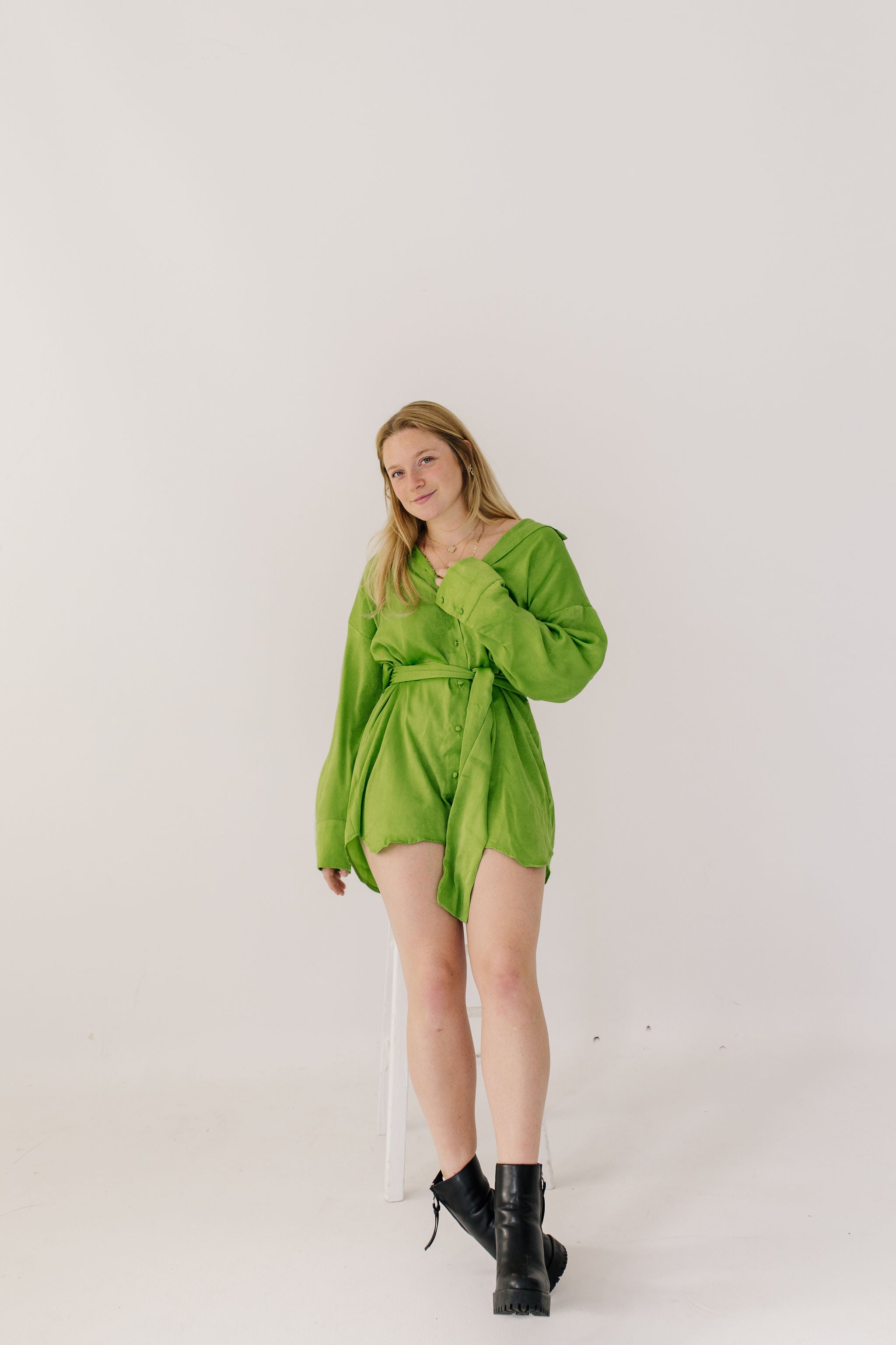Tatum Mini Shirt Dress - Recess Apparel LLC